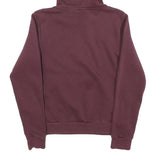 PUMA Womens Maroon Hoodie UK 8 Cotton Blend Pullover Logo Sweatshirt