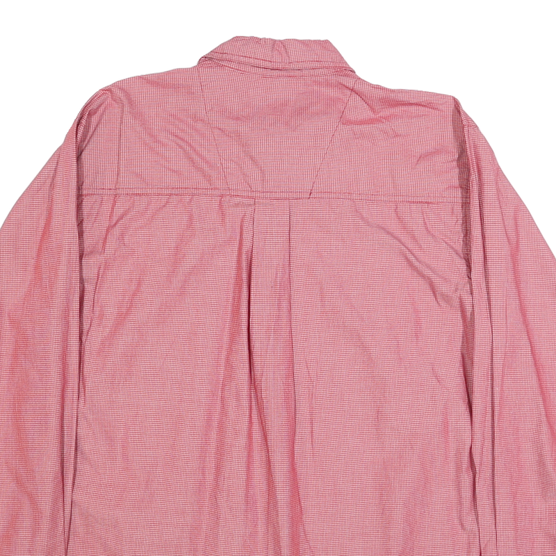 WRANGLER Mens Red & White Cotton Shirt L Long Sleeve Button Pocket Casual