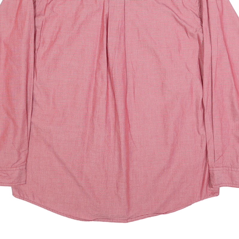 WRANGLER Mens Red & White Cotton Shirt L Long Sleeve Button Pocket Casual