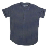 RALPH LAUREN Mens Blue Check Shirt L Classic Fit Cotton Summer Casual