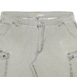 CARHARTT Mens Shorts Beige Cotton Blend Cargo Relaxed Fit 3XL W40 Pockets