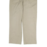 DICKIES Mens Cotton Beige Regular Straight Trousers W36 L30 Workwear Zip Closure