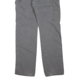 DICKIES Mens Grey Cotton Blend Regular Straight Trousers W34 L32 Workwear Casual