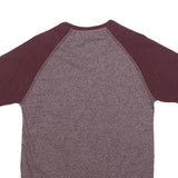 DIESEL Mens Maroon & Burgundy Graphic T-Shirt S Short Sleeve Crew Neck Cotton