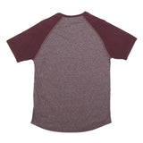 DIESEL Mens Maroon & Burgundy Graphic T-Shirt S Short Sleeve Crew Neck Cotton