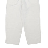 MADIE'S FASHION Womens Linen Blend White Relaxed Tapered Trousers W26 L22 Casual