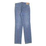 LEVI'S 505 Womens Jeans Blue Regular Straight Denim Medium W30 L32 Classic Zip