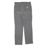 CARHARTT Mens Grey Regular Jeans Denim W34 L31 Workwear Casual Zip Closure