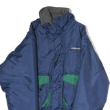 STEARNS Mens Blue & Green Zip Jacket M Polyester Plain Warm Casual