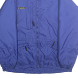 COLUMBIA Womens Blue Nylon Sportswear Zip Up Jacket L Outdoor Lightweight