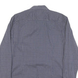 BOSS Mens Blue Pattern Shirt M Cotton Blend Long Sleeve Smart Casual