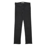 LEVI'S Womens Black Slim Skinny Denim Raw Zip Jeans W28 L27 Stylish Casual