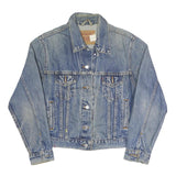 LEVI'S Womens Blue Denim Jacket M Cotton Blend Classic Style Button Closure
