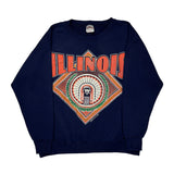 Illinois Nutmeg Graphic Sweatshirt - XL Navy Cotton