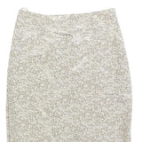 LAGENES Womens Beige Floral Pencil Knee Length Polyester Skirt Size S Elegant