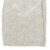 LAGENES Womens Beige Floral Pencil Knee Length Polyester Skirt Size S Elegant