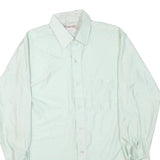 MERVYNS Mens White Plain Shirt M Classic Fit Button Collar Polyester Blend