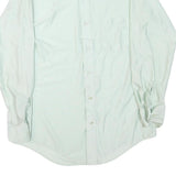 MERVYNS Mens White Plain Shirt M Classic Fit Button Collar Polyester Blend