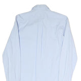 DOLCE & GABBANA Mens Light Blue Plain Shirt S Cotton Blend Elegant Dress
