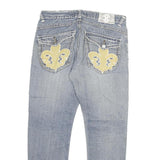 Mens Slim Blue Denim Jeans W32 L28 Cotton Blend Zip Classic Casual Stylish