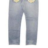 Mens Slim Blue Denim Jeans W32 L28 Cotton Blend Zip Classic Casual Stylish