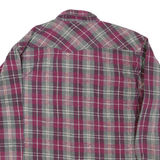CANYON GUIDE Mens Grey & Pink Check Shirt XL Classic Cotton Blend Long Sleeve