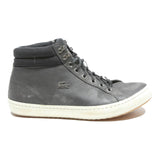 LACOSTE Mens High Top Leather Black UK 7.5 Casual Ankle Boots Stylish