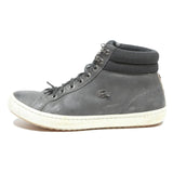 LACOSTE Mens High Top Leather Black UK 7.5 Casual Ankle Boots Stylish