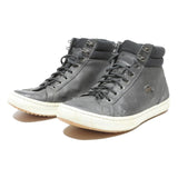 LACOSTE Mens High Top Leather Black UK 7.5 Casual Ankle Boots Stylish