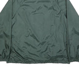 FRANKLIN SPORTS Mens Green Nylon Coach Jacket L Button Closure Plain Lightweight
