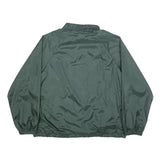 FRANKLIN SPORTS Mens Green Nylon Coach Jacket L Button Closure Plain Lightweight
