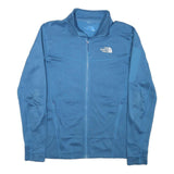 THE NORTH FACE Mens Blue Jacket S Polyester Blend Zip Plain Casual Outdoor