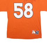MAJESTIC Mens Orange Signed Denver Broncos T-Shirt XL Short Sleeve Crew Neck