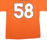 MAJESTIC Mens Orange Signed Denver Broncos T-Shirt XL Short Sleeve Crew Neck
