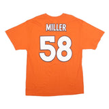 MAJESTIC Mens Orange Signed Denver Broncos T-Shirt XL Short Sleeve Crew Neck