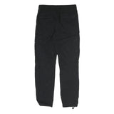 H&M Womens Black Cotton Blend Regular Leg Trousers W30 L28 Cargo Style Zip
