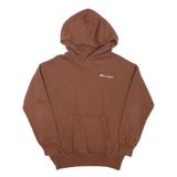 CHAMPION Boys Brown Pullover Hoodie M Cotton Blend Casual Warm Sweatshirt