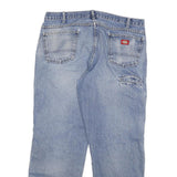 DICKIES Mens Blue Regular Fit Denim Jeans W38 L30 Workwear Cotton Blend Zip