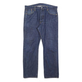 LEVI'S 501 Mens Jeans Blue Regular Straight Denim Medium W38 L32 Classic Button