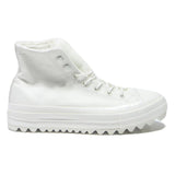 CONVERSE Run Star Hike Womens High Top Trainers White Leather UK 5.5 Stylish