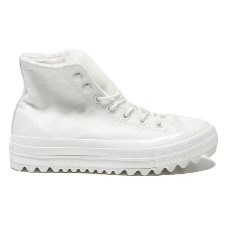 CONVERSE Run Star Hike Womens High Top Trainers White Leather UK 5.5 Stylish
