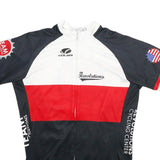 VOLEA Mens Black & White & Red Cycling T-Shirt XL Short Sleeve Crew Neck Team