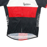 VOLEA Mens Black & White & Red Cycling T-Shirt XL Short Sleeve Crew Neck Team