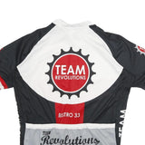 VOLEA Mens Black & White & Red Cycling T-Shirt XL Short Sleeve Crew Neck Team