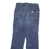 CARHARTT Womens Regular Fit Blue Denim Jeans W28 L30 Workwear Zip Pockets
