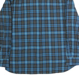 NAUTICA Mens Blue & Brown Check Shirt XL Classic Fit Cotton Long Sleeve Button