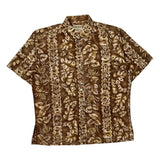 Cooke Street Hawaiian Shirt - XL Brown Cotton