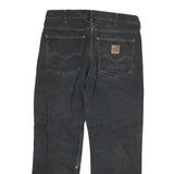 CARHARTT Mens Regular Fit Black Denim Jeans Button W32 L28 Cotton Blend Workwear
