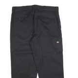 DICKIES Mens Black Cotton Blend Regular Fit Straight Leg Trousers W42 L30