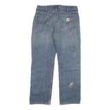 CARHARTT Mens Relaxed Fit Blue Denim Jeans W33 L30 Zip Casual Workwear